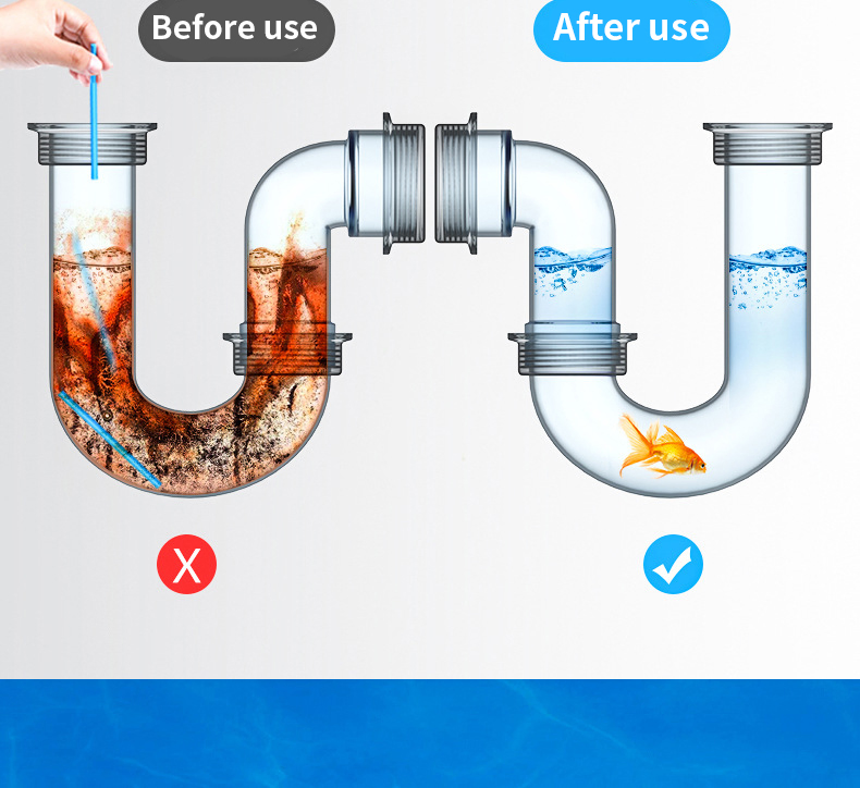 Drainage Pipeline Cleaning Sticks Resolving Clog in The Water Channel Cleaner