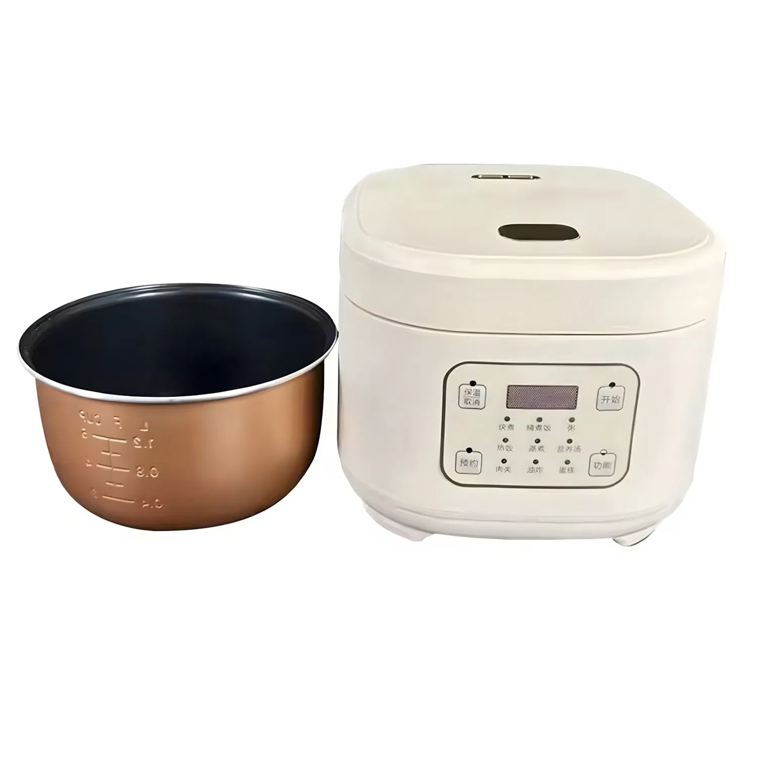 2025 New Design 2.5L Low Sugar Rice Cooker/Electric Rice Cooker Smart Electric Customize Plastic Square Stainless Steel Cooker