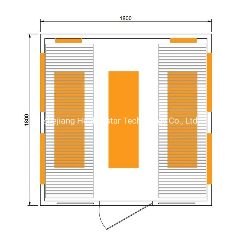 Канадская сауна с красным светом на 6 человек