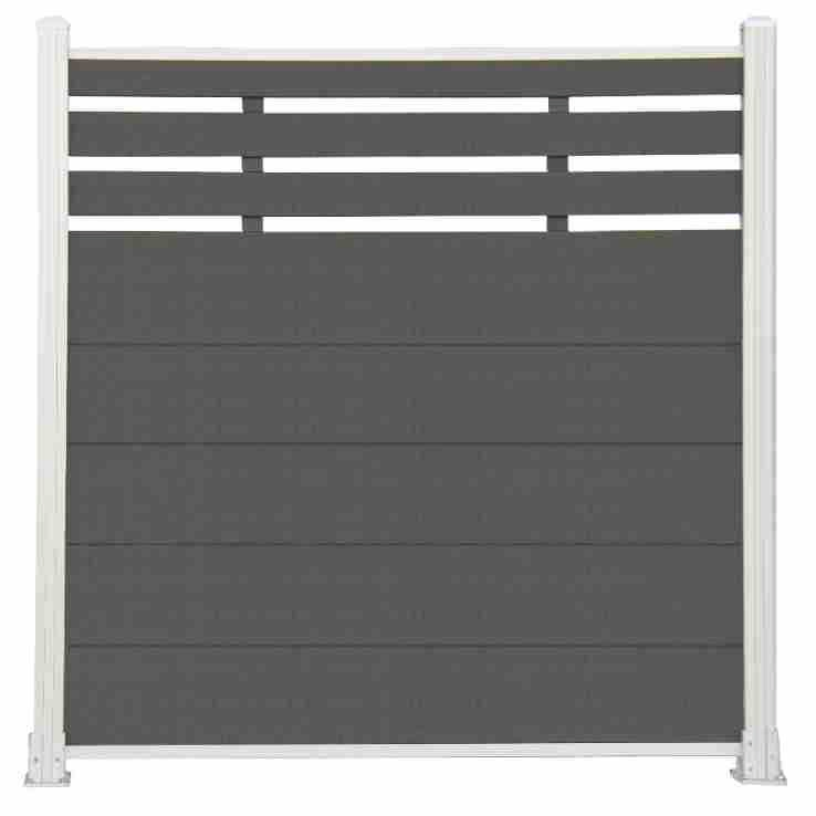 New Design Outdoor Fences Waterproof European Market Garden Easy Installation WPC Composite Fencing Gray