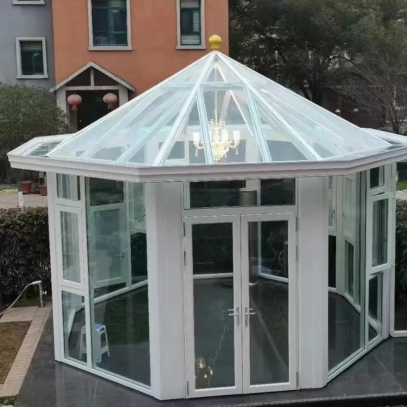 Four Season Garden Lean to Wall Backyard Aluminum Glass House Enclosures Houseextension Conservatory Sunroom