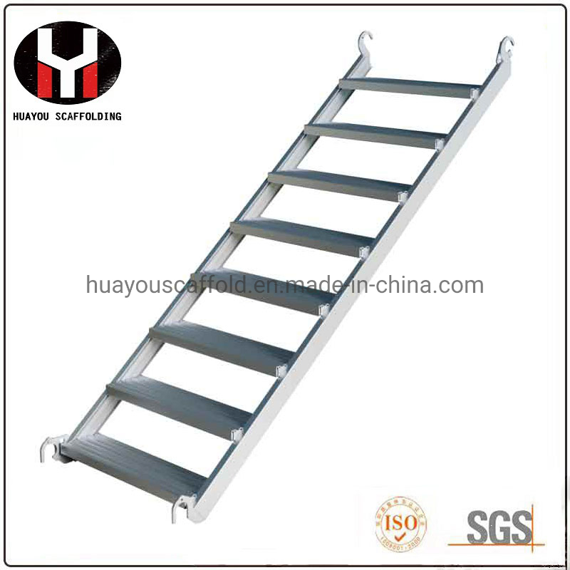 Galvanized Staircase Scaffolding Steel Step Ladder for Modular Scaffolding Steel Straight Ladder