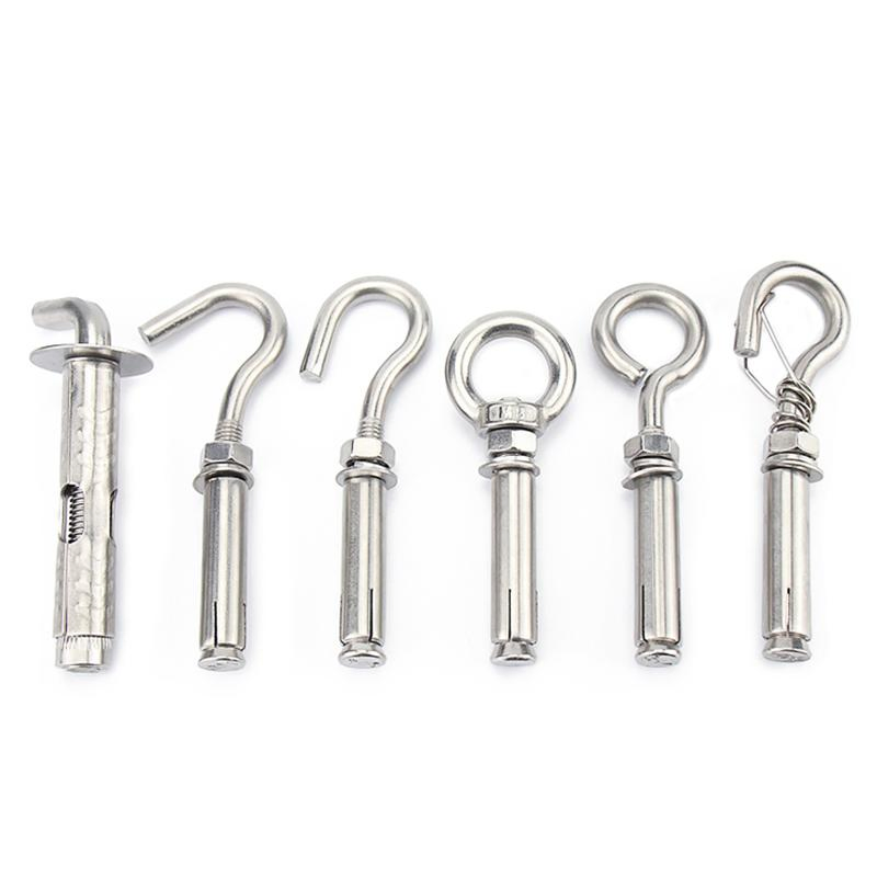304 316 Stainless Steel Sleeve Anchor Closed Hook Eye Bolt Wall Concrete Anchor