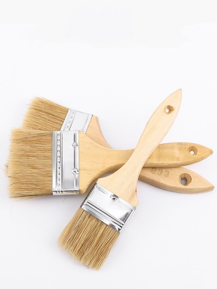 High Grade Bulk Paint Brushes 1 2.5 3 4 Inch Professional Hand Tools Wooden Handle Paint Brush