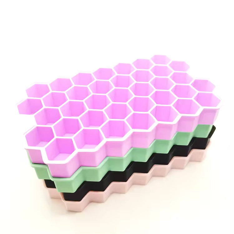 Large Capacity Heat Resistant and Cold Resistant Silicone Honeycomb Ice Cube Tray Ice Making Multi Cell Cocktail Making