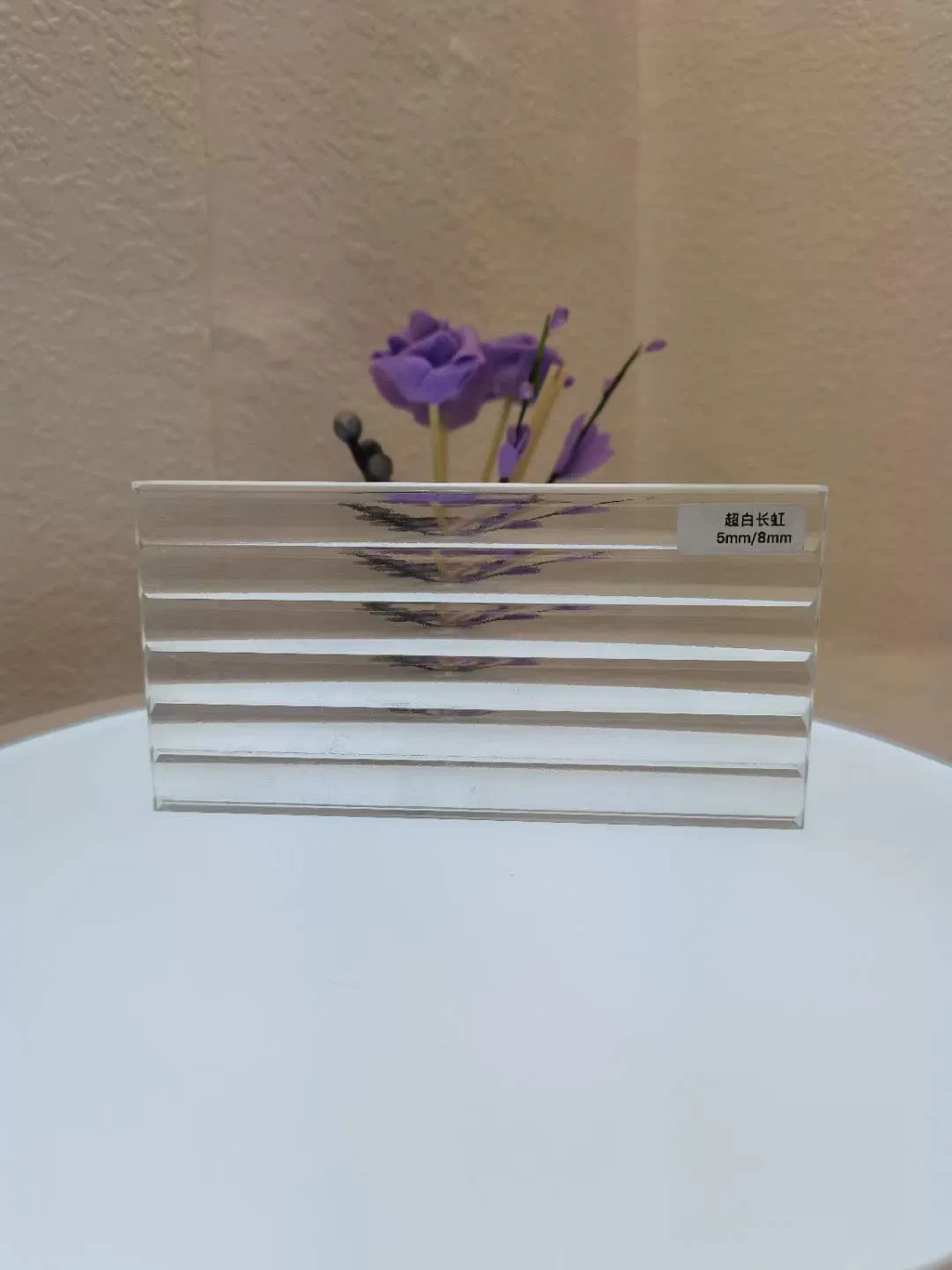 Customized Large-Sized Moru Tempered Patterned Glass for Use in Bathrooms