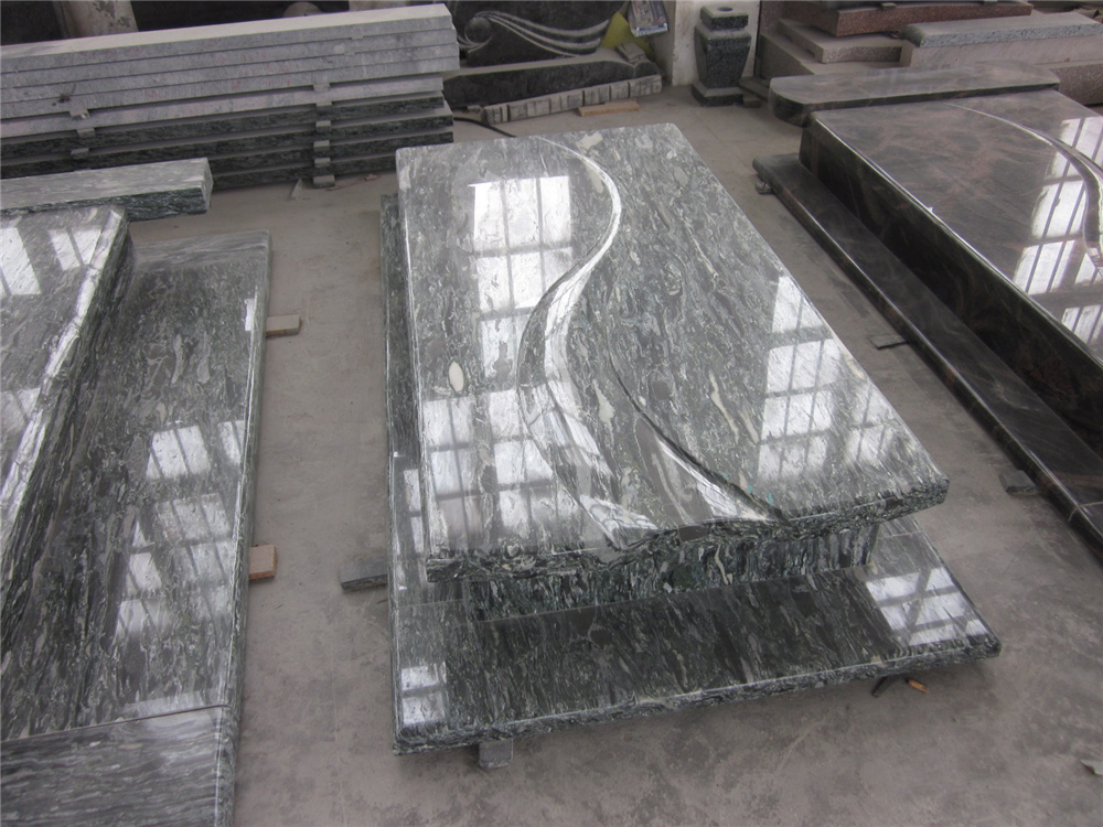Spray White Granite European Style From China Custom Gravestones/Tombstone/Monument