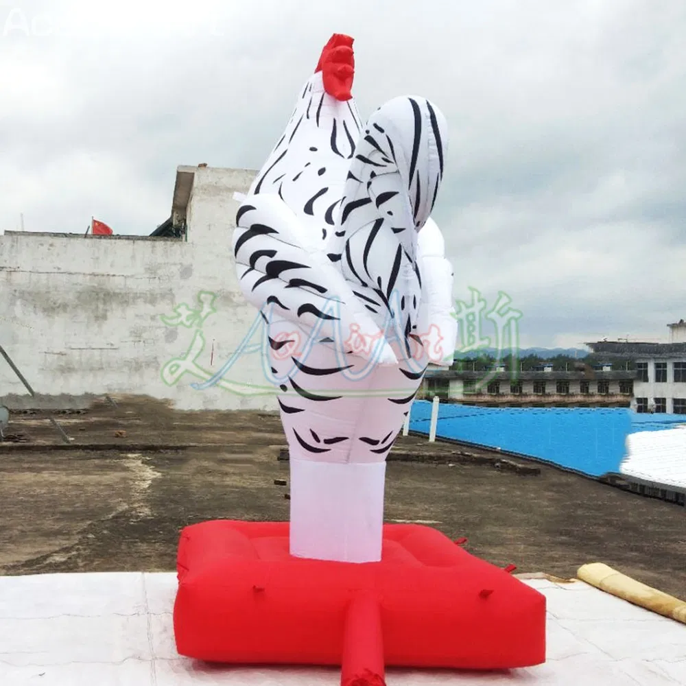 Customized 3mh Inflatable White Chicken Rooster Model for Party Event Decoration