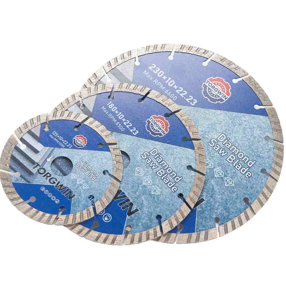 Torgwin Diamond Saw Blade with Bevel Teeth 230*10*22.23mm for Cutting Concrete