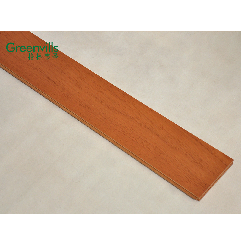 Hot Sale Asian Taun Hand Scraped Smooth Wheat Color Hardwood Flooring