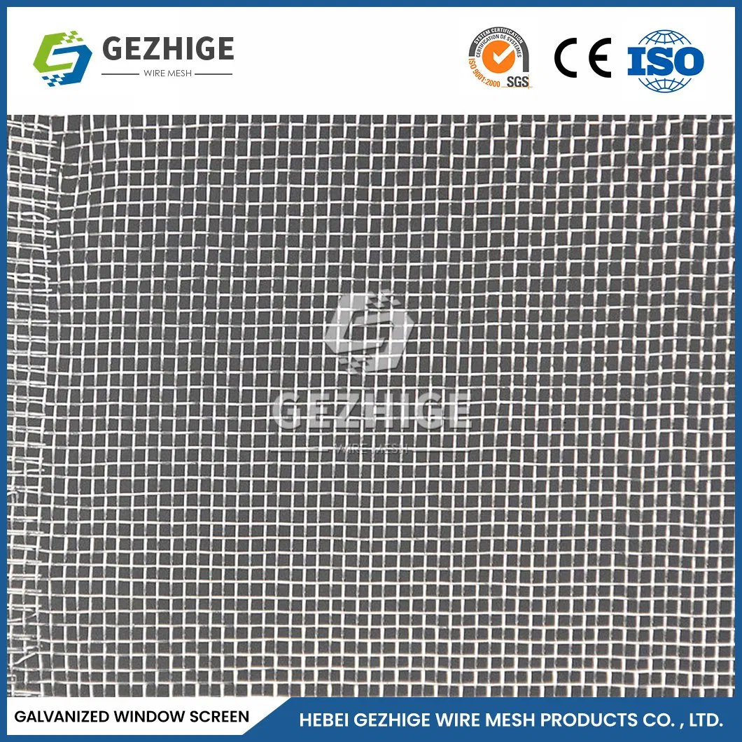 Gezhige Home Window Screen Factory 18 X 18 Mesh Aluminium Anti Insect Window Screen China Colorful Zinc-Coated Steel Mesh Screen