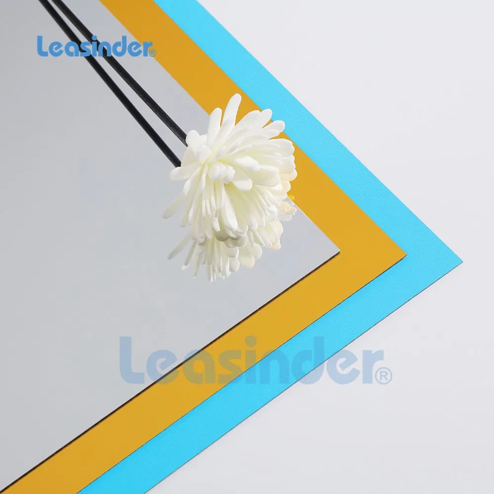Leasinder Factory High Transmittance Acrylic Mirror Sheet with Customized Size for Decoration Rose Gold Silver Sticker Antiscratch