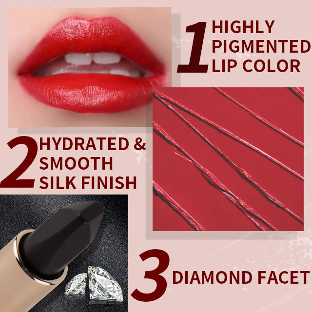 Beeswax-Enriched Matte Lipstick in Vibrant Three Color Options