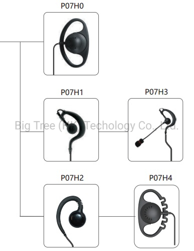 Гарнитура D-образная для раций с кабелем PU Kевлар