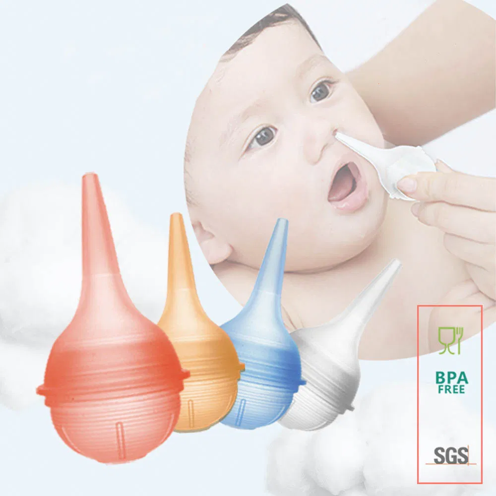 Portable Safety Use BPA Free Soft Silicone Baby Nasal Aspirator for Nose Cleaning