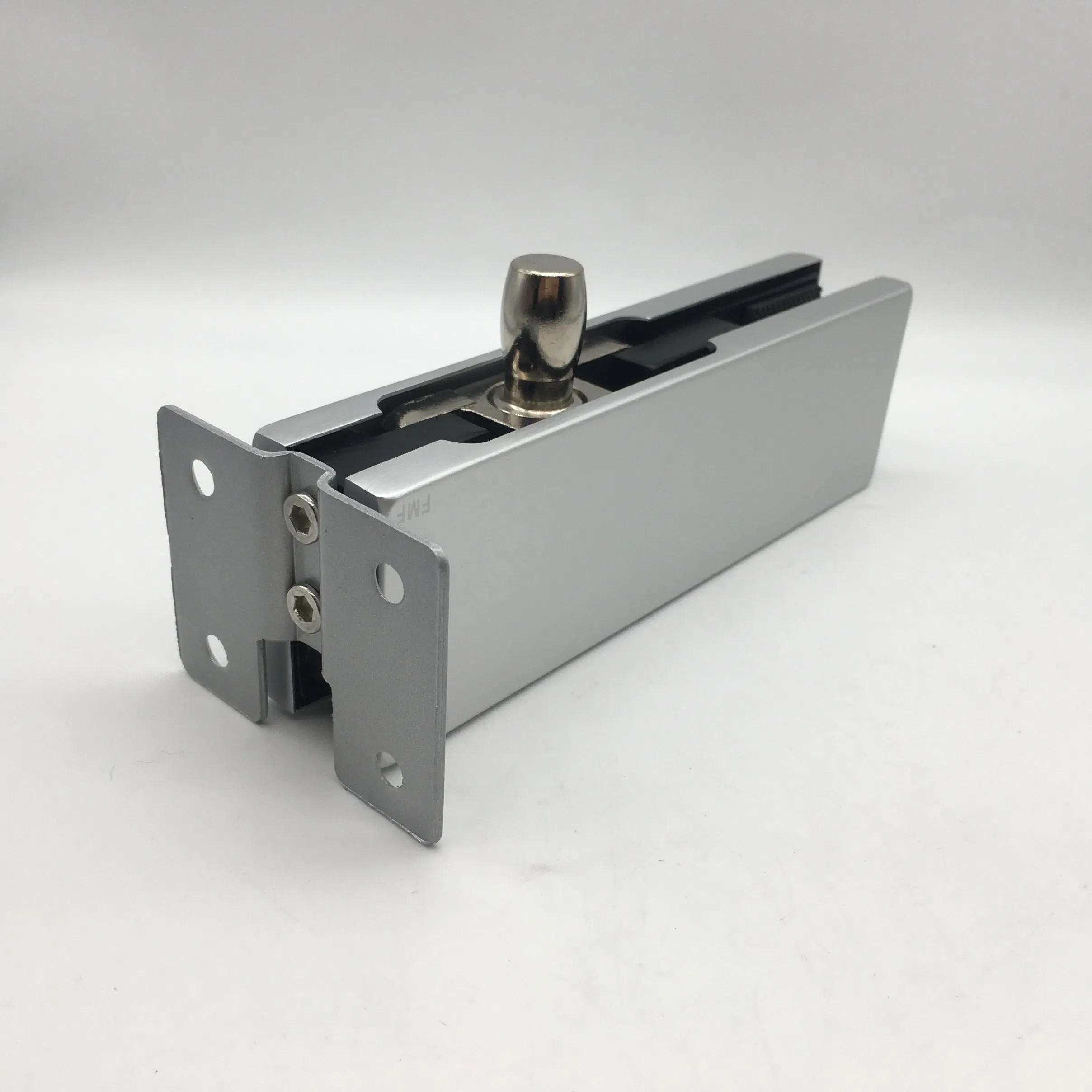 Silver Aluminum Over Panel Pivot Patch Fittings Wall Mounted Glass Patch Fittings