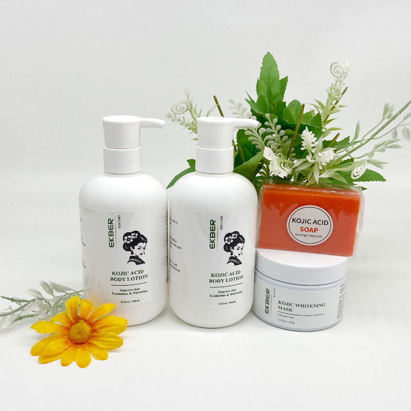 Private Label Skin Care Set Whitening Hyperpigmentation Kojic Acid Soap Body Lotion Anti-Acne Kojic Acid Set