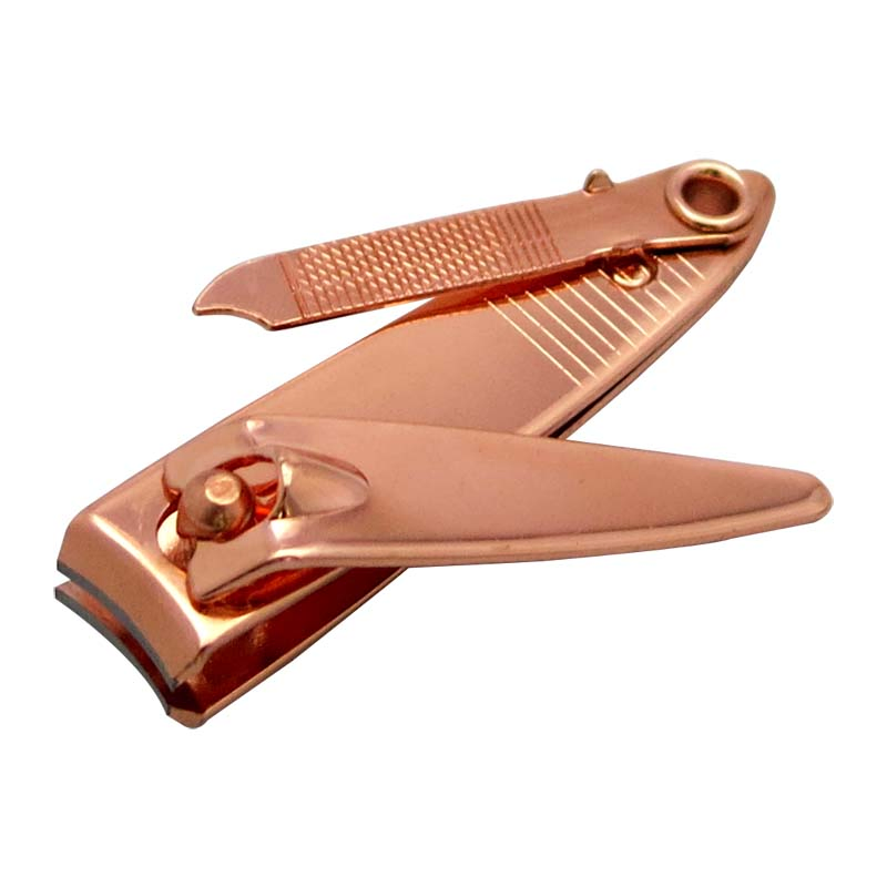 Beauty Instrument Mini Shape Rose Golden Easy to Take with File Nail Clippers (602JRG)