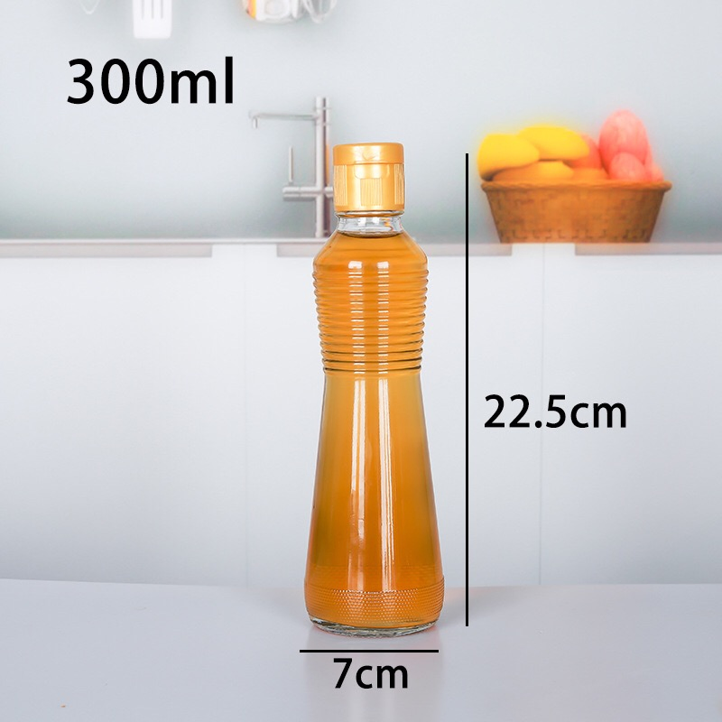 Ccustomized Glass Kitchen Sesame Oil Bottle 100ml 150ml 200ml 250ml 300ml 400ml