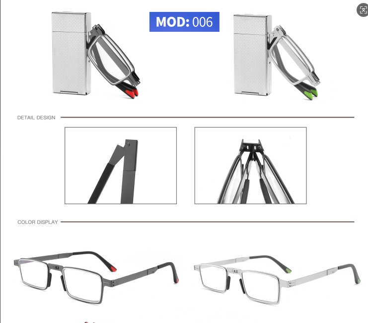 The Latest Folding Reading Glasses Feature an Ultra-Light Steel Frame
