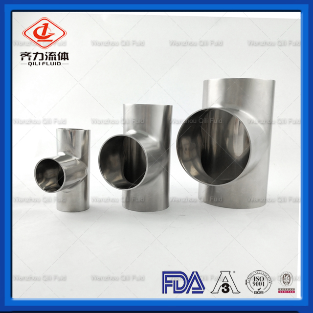 3A Sanitary Stainless Steel Pipe Fittings DIN Hygienic Polished Elbow Tee Reducer