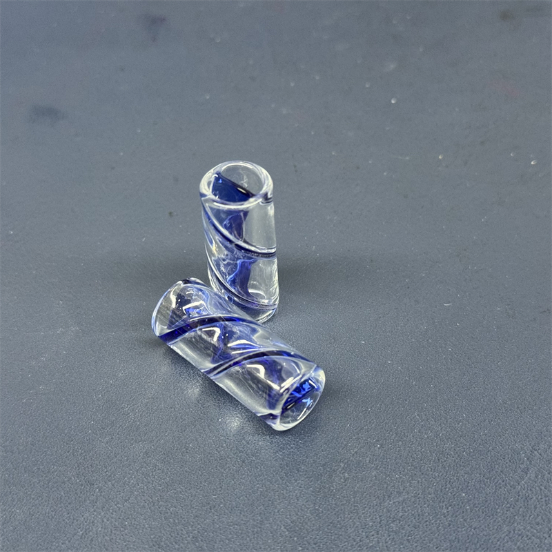 Custom Color Spiral Glass Tip Mouth Rolling Tips