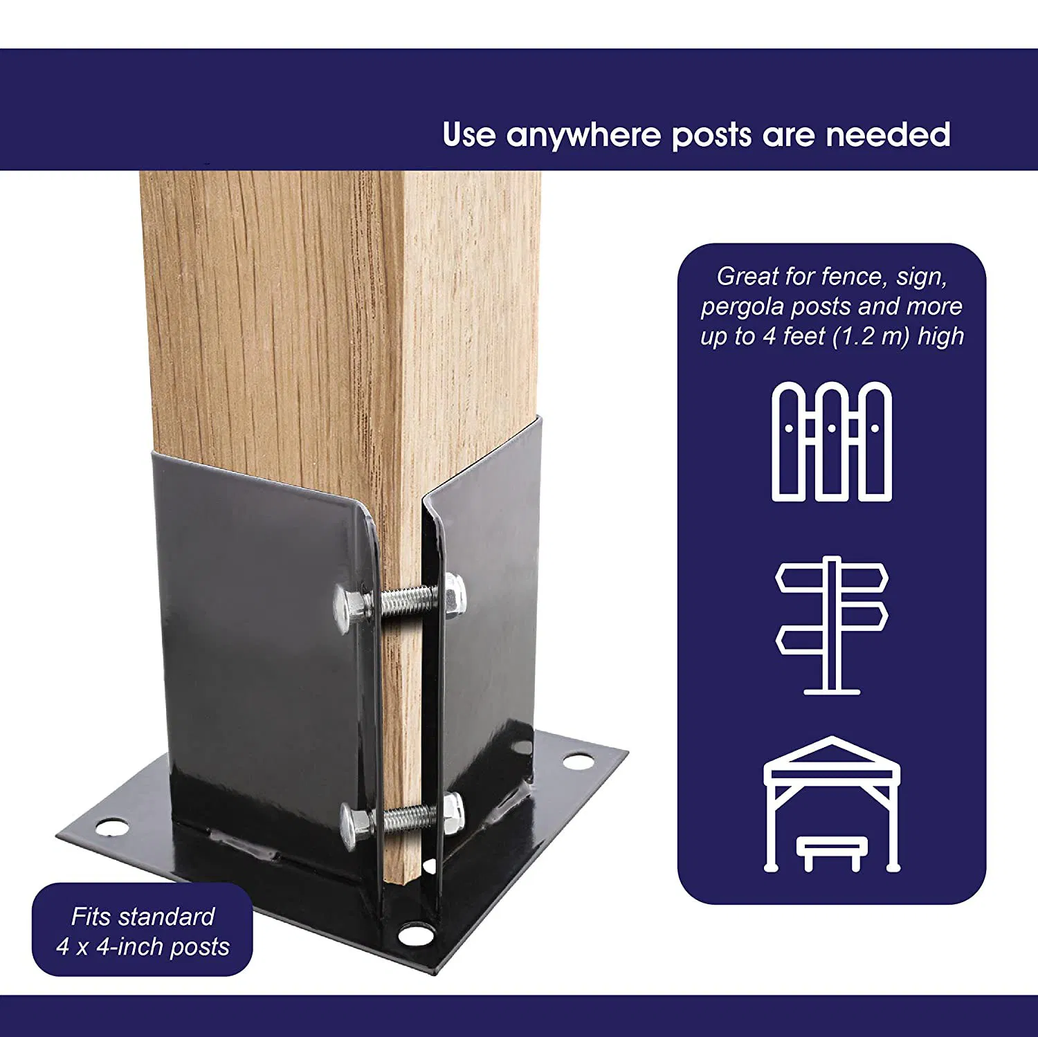 Анкерное основание для столбов 4x4 дюйма