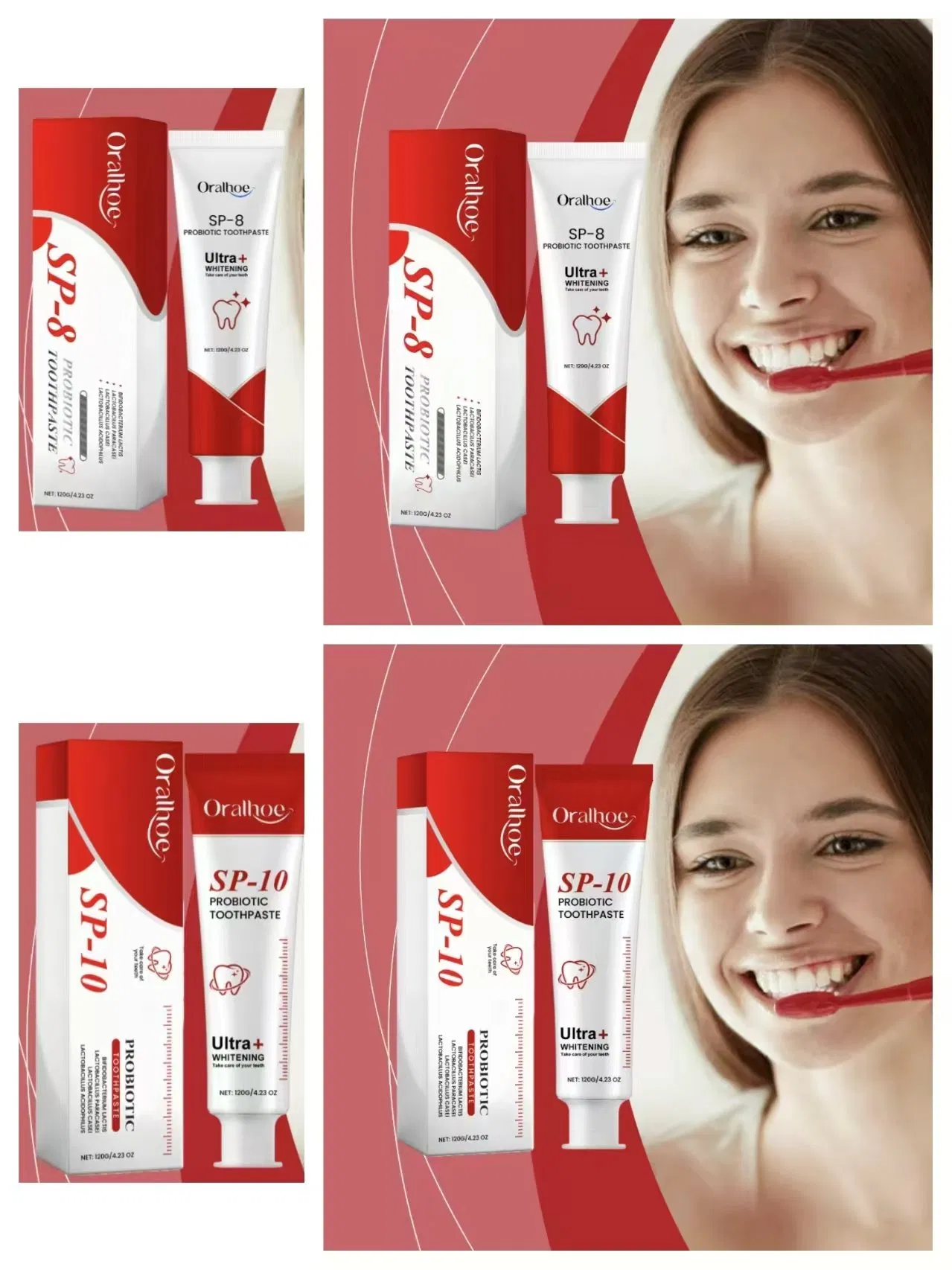 Online Wholesale and Retail Probiotic Toothpaste Sp-8 and Sp-10 Whitening Tooth Remove Plaque Stains Teeth Whitener Oral Hygiene Clean Fresh Breath Dental New