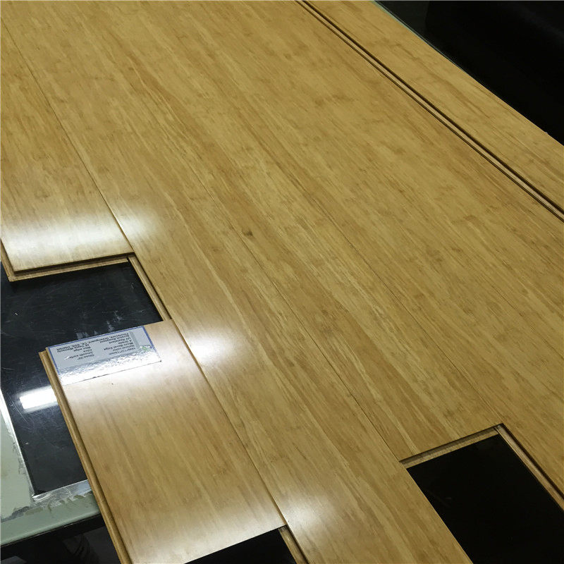 Commercial 15mm Thick White Brushed Strand Woven Bamboo Flooring Stained Style on Sale