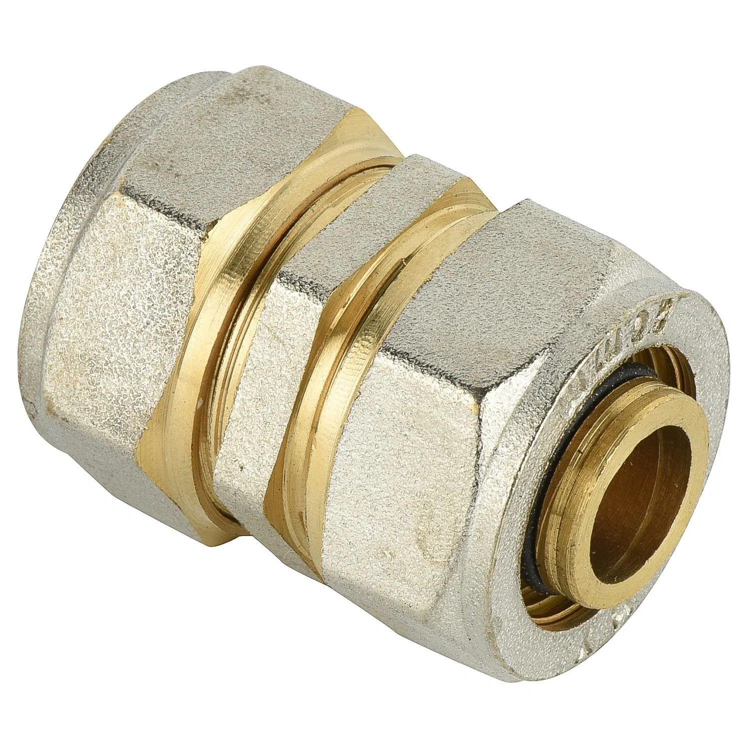 Multilayer Pex Compression Brass Fittings Straight Couplings