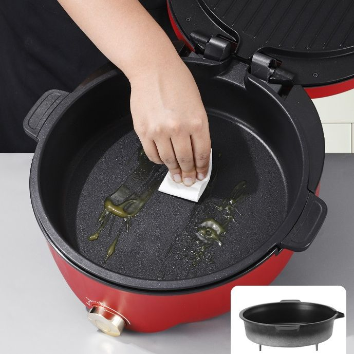 Detachable Multifunction Pizza Making Machine Electric Grill Fry Pan 1800W
