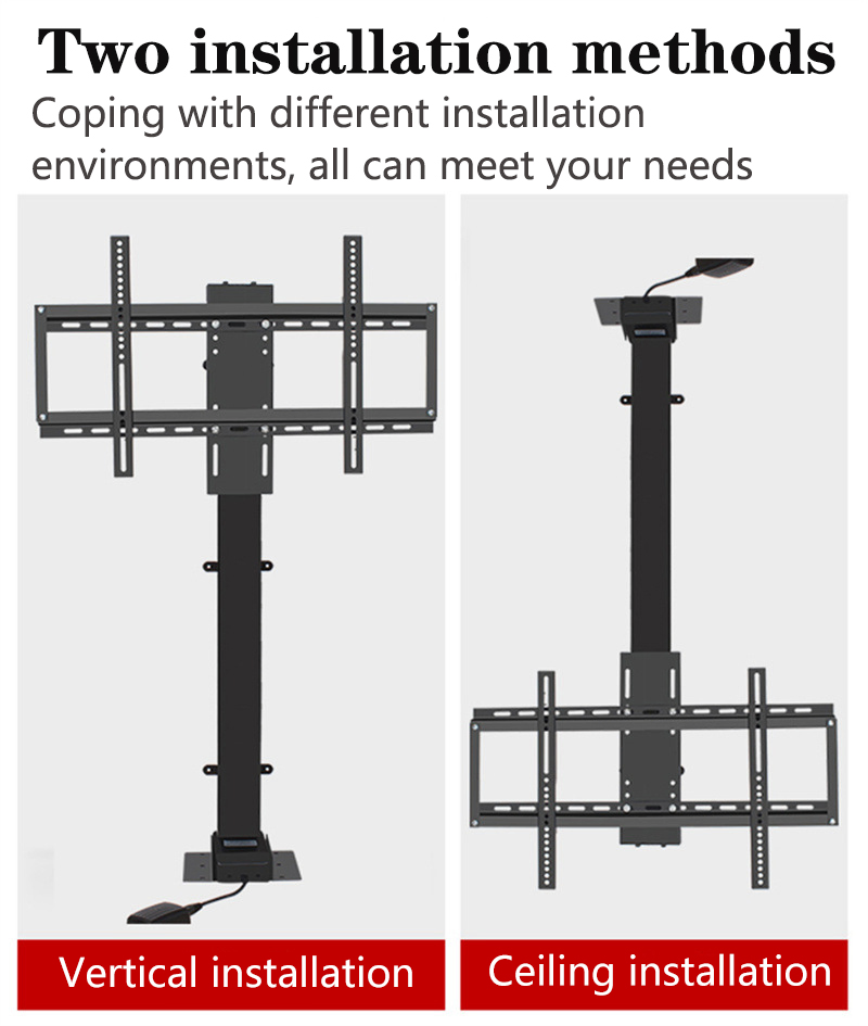 Height Adjustable 161cm Load Bearing 80kg TV Lift Stand for 32-57 Inch TV Bracket Vesa 400*400 Mount