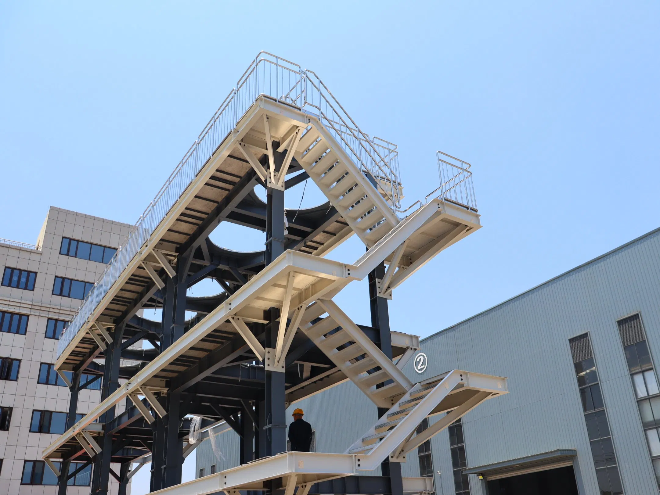 Factory Direct Export Fire Prevention Stainless Steel Staircases for Warehousing
