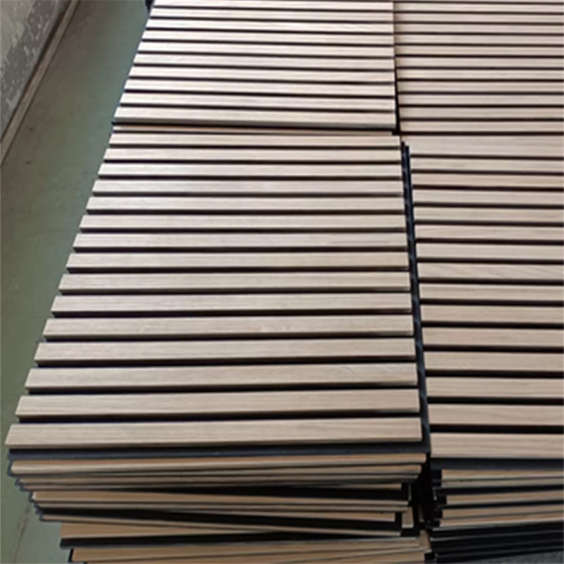 Akupanel Pet Acoustic Bamboo Ceiling Panel Polyester Acoustic Bamboo Slat Wall Panel