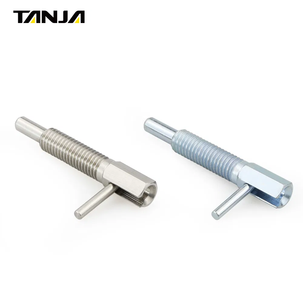 Index Plunger Stainless Steel Pin Body Black Plastic Head Indexing Plunger