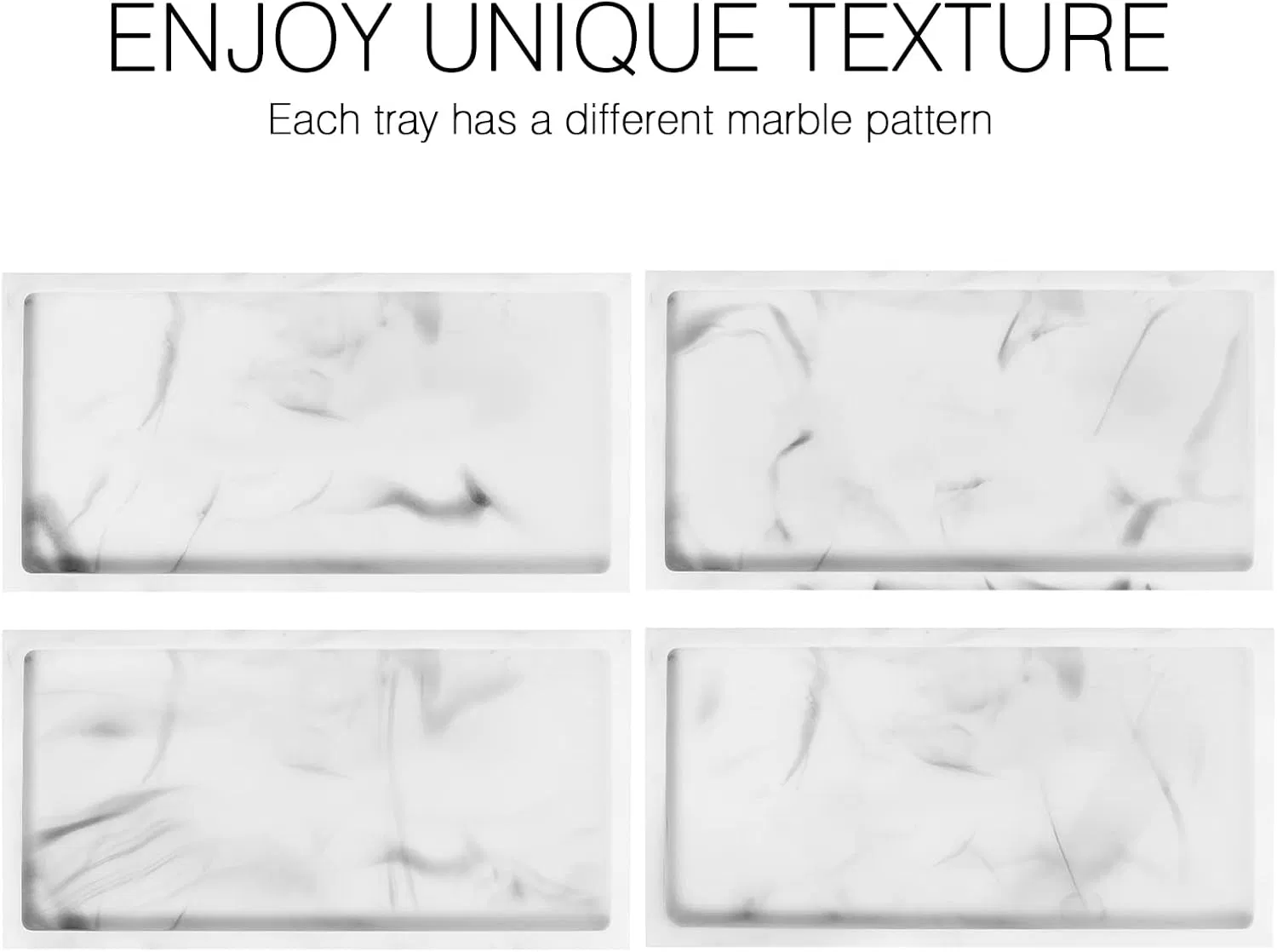 Custom Luxury Marble Acrylic Amenity Serving Tray
