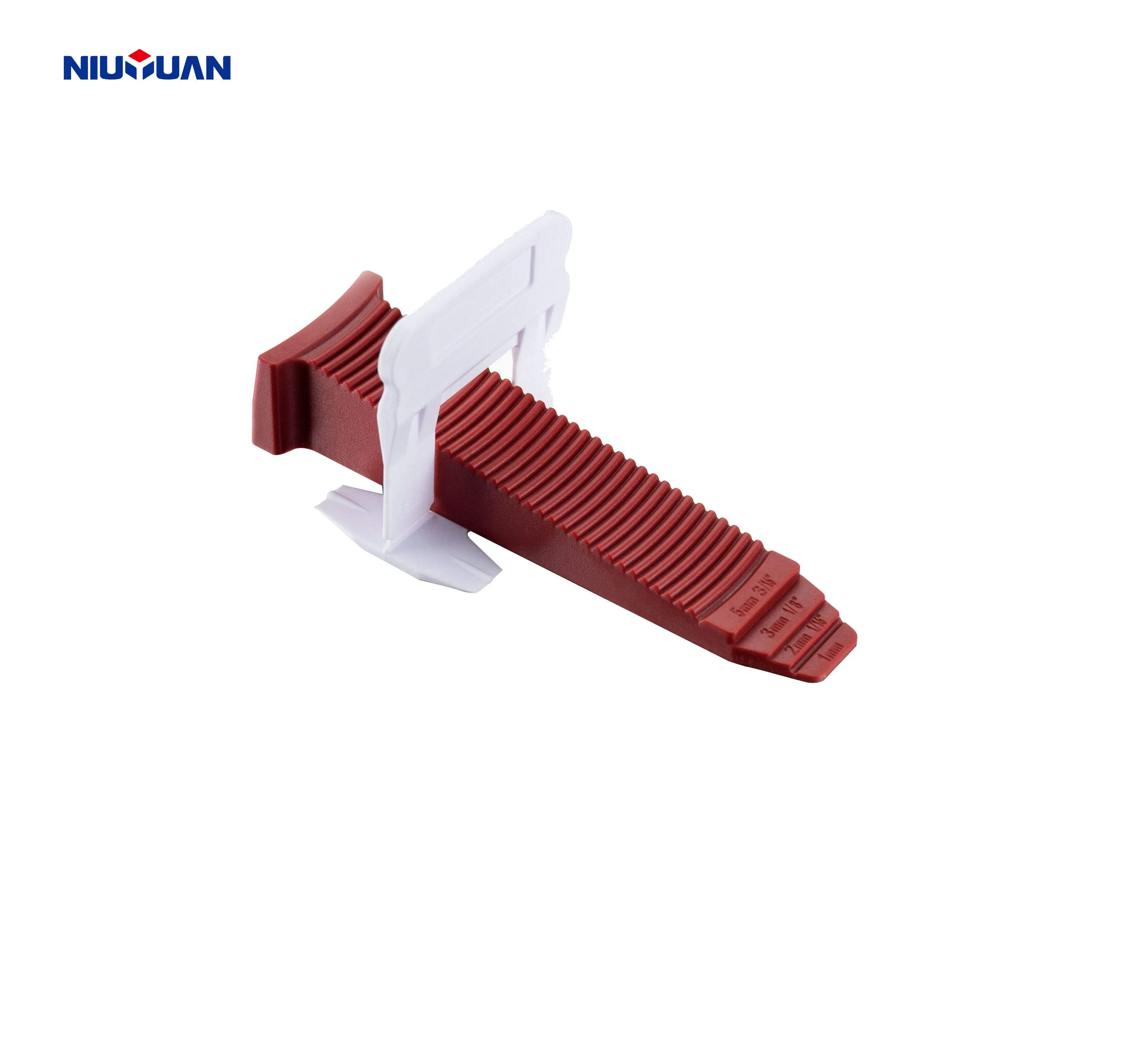 Plastic Tile Leveling System 100 Pieces Leveling Spacer Clips and 100 Pieces Reusable Wedges (1mm)
