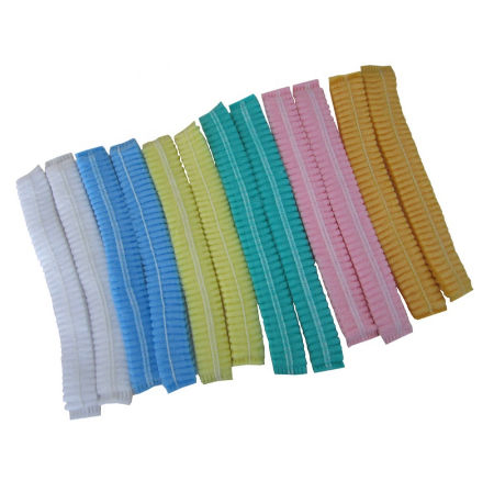 Wholesale Custom Colorful Medical Disposable Non Woven Bouffant Cap with Elastic