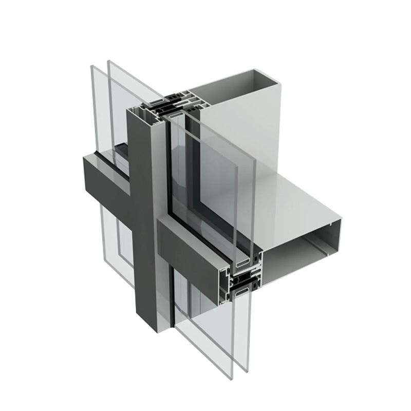 Customizable Glass Curtain Wall Profile with Tempered Glass Features