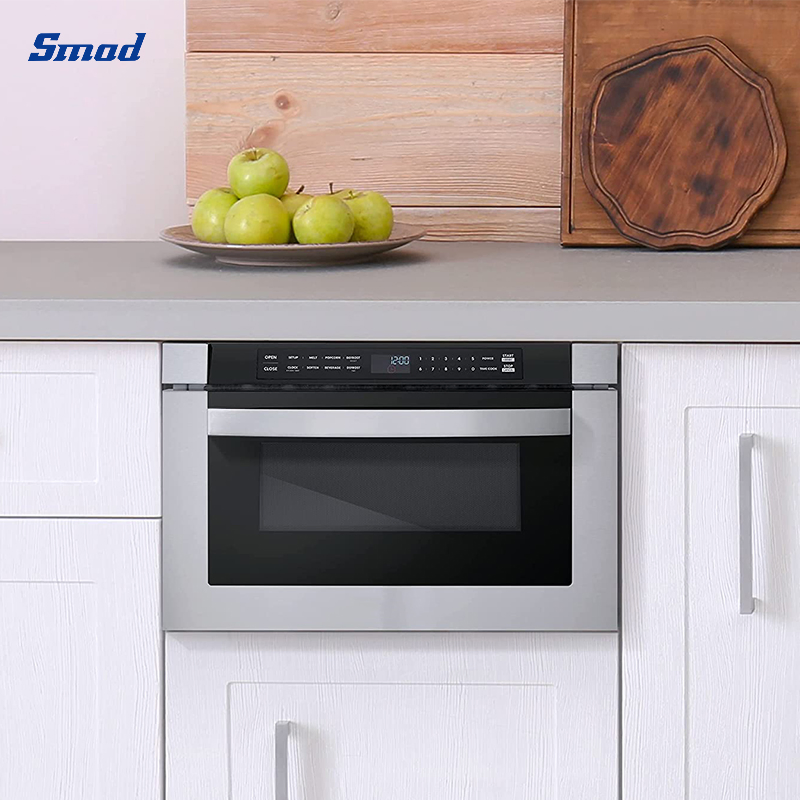 Smad 1.2cuft/34L Touch Button Drawer Built-in Microwave Oven