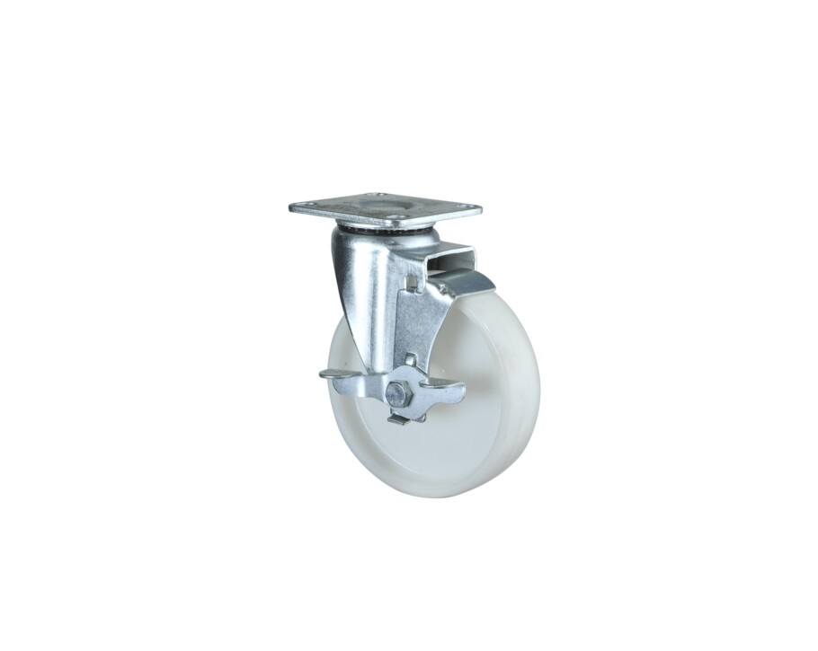 125mm Medium Duty Castor Swivel Top Plate Caster Nylon Wheels with Lock