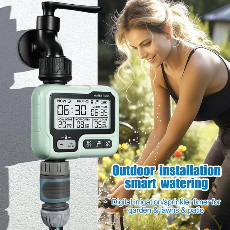 Smart 1-Zone Automatic Water Timer for Efficient Garden Irrigation Hct-322