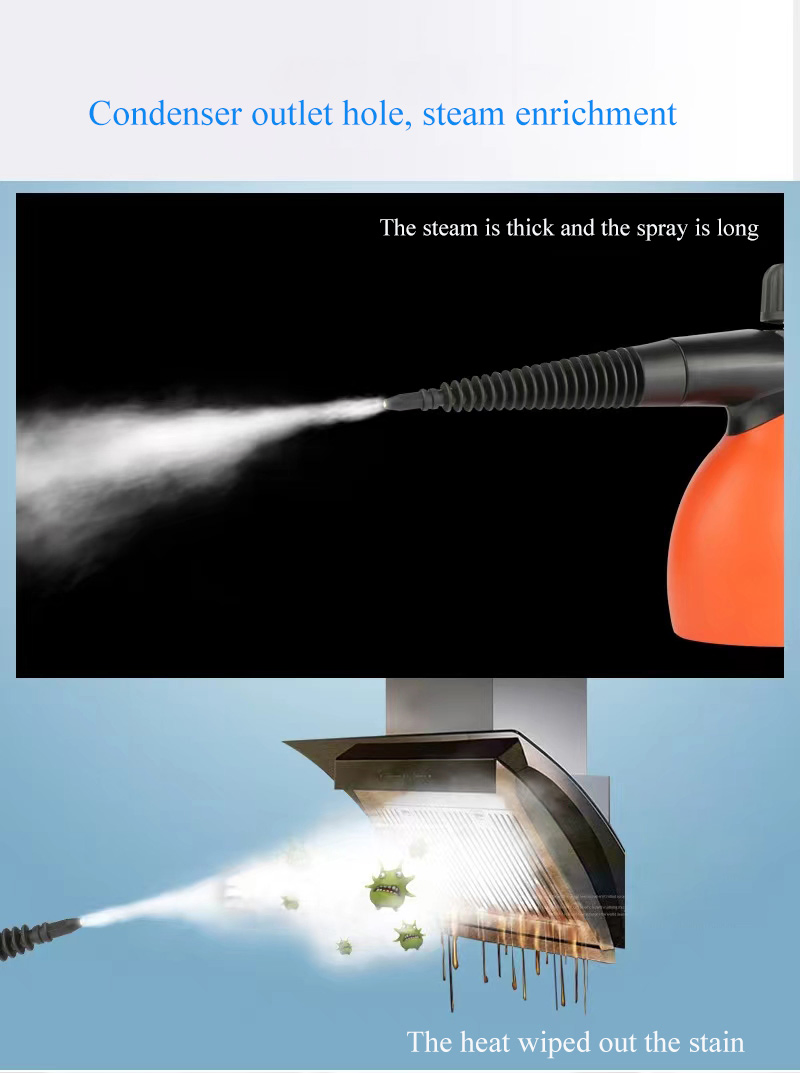 2024 New 5 in 1 Industrial Steam Cleaner High Pressure Steam Cleaning Machine for Carpet Curtains Fabric Sofa Steam Cleaner