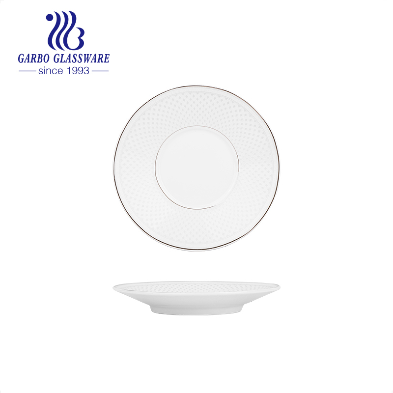 Ceramic Square Special Dinner Dish Clear Porcelain Plate Dinnerware Dishes White Color Porcelain Dinner Plate for Hotel