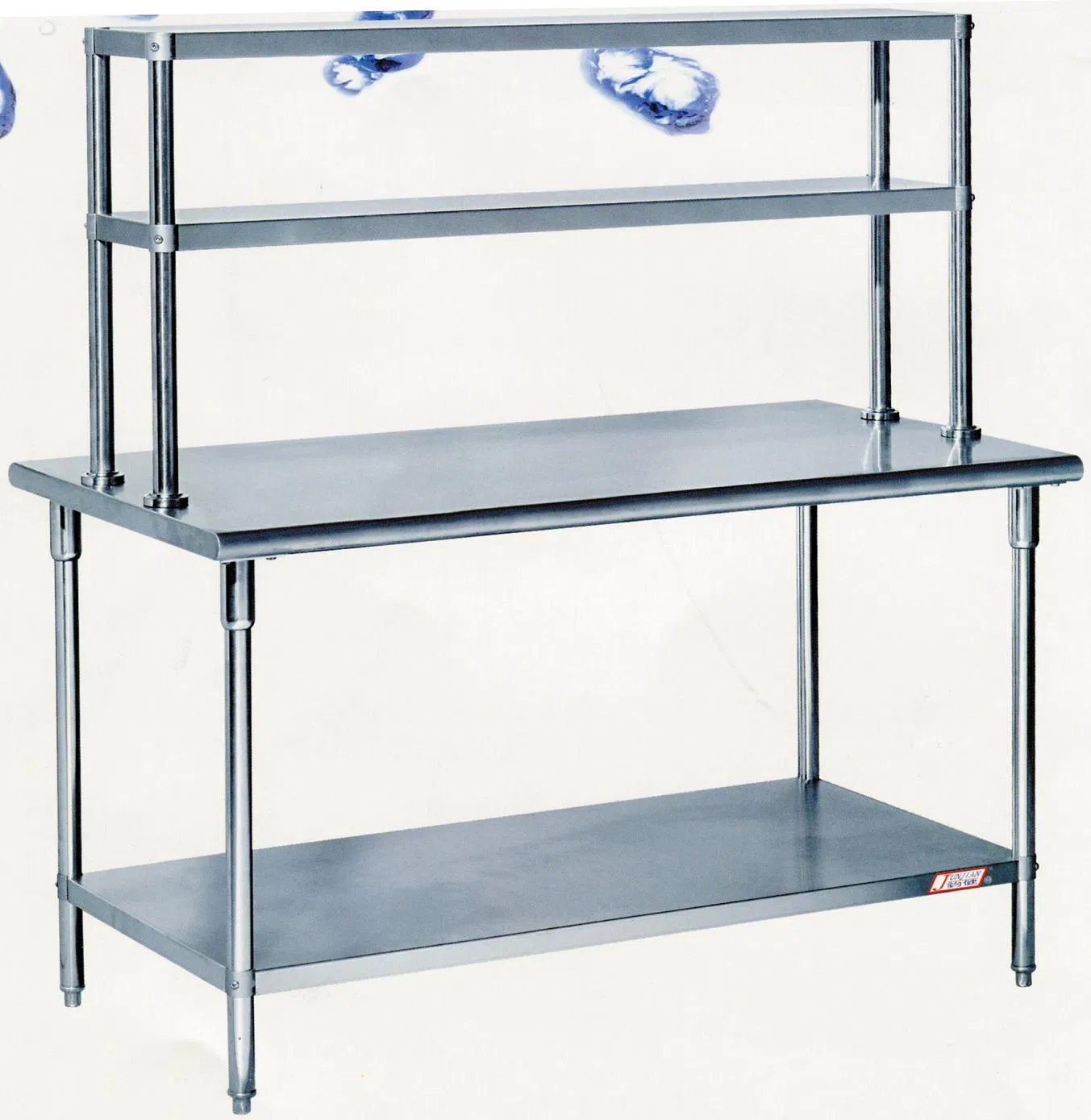 201/304 Stainless Steel Commercial Work Table with Backsplash (CZ120TK)