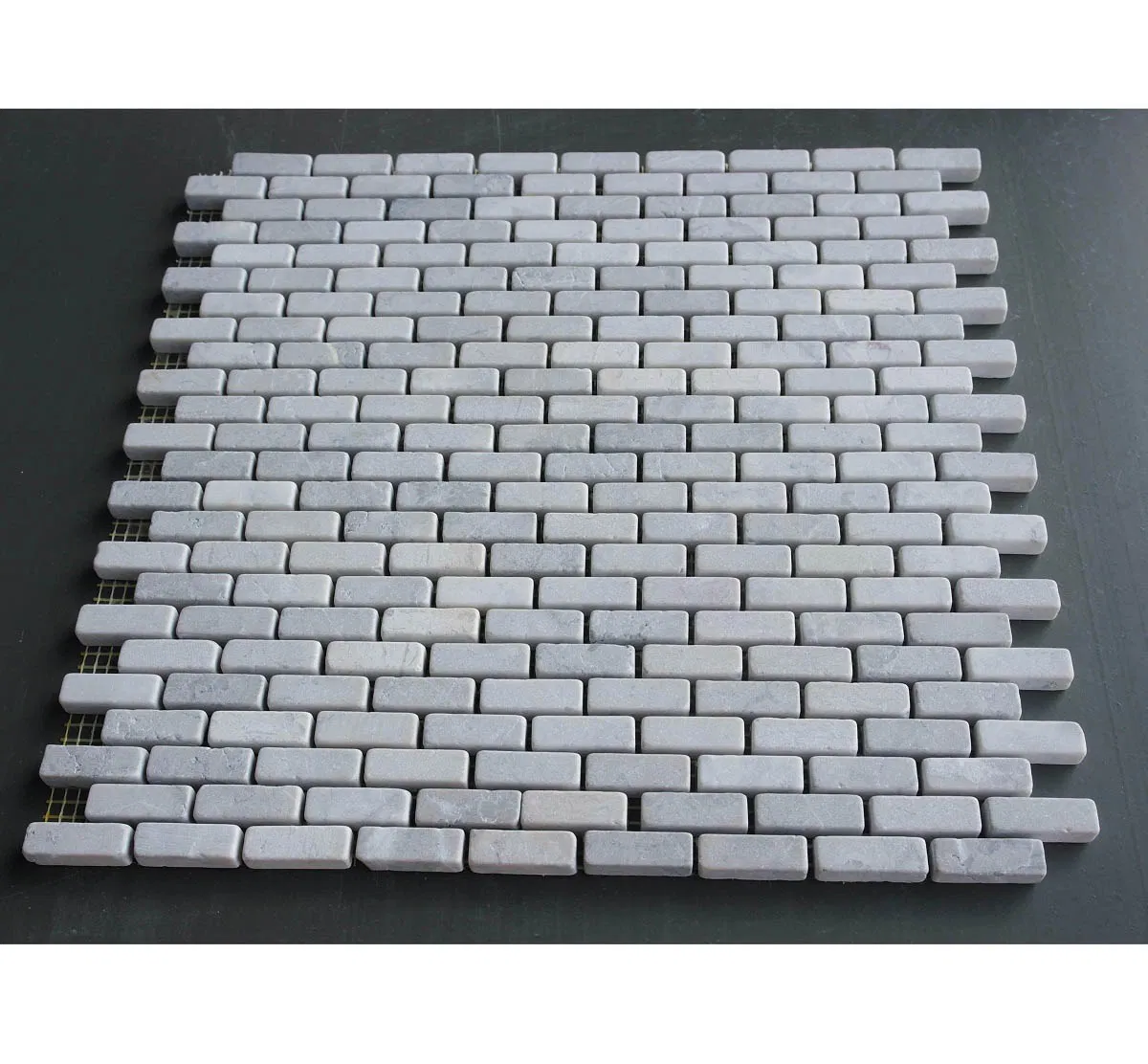 30% off Blue Rectangle Pattern Marble Mosaic Tile