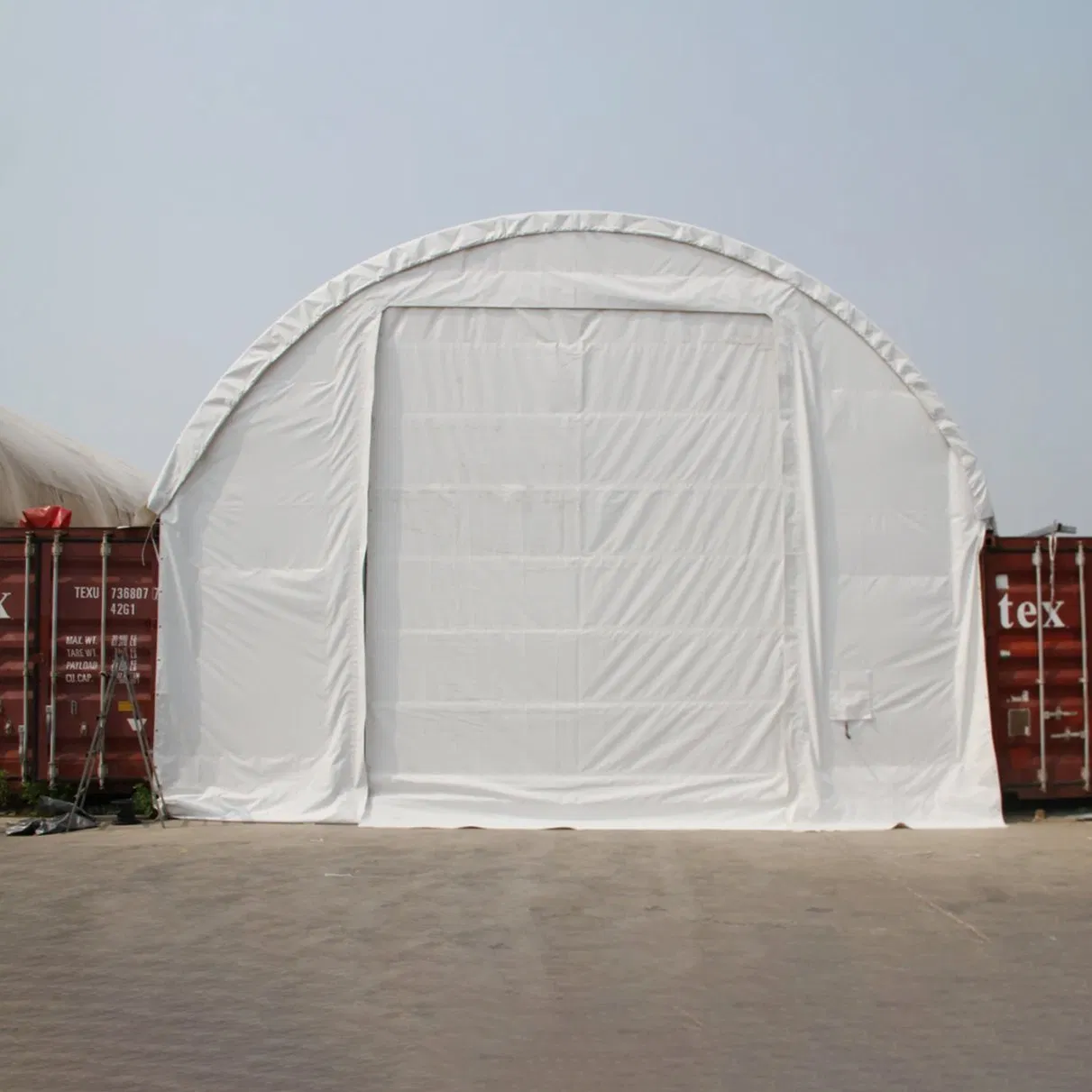 12X12X4.5m Container Storage Shelter with Roll-up Doors Industrial Dome Tent