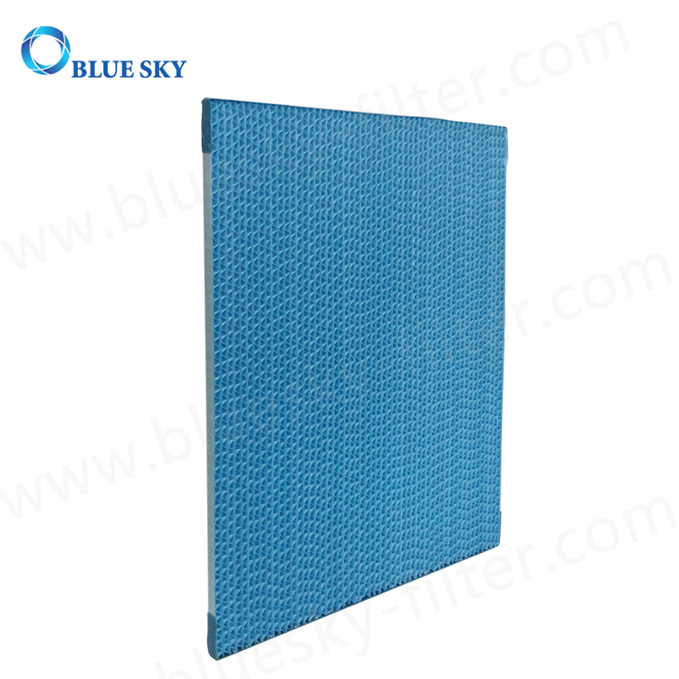 Customized Blue 5mm Aperture 380X280X10mm Panel Replacement Humidifier Wick Filters