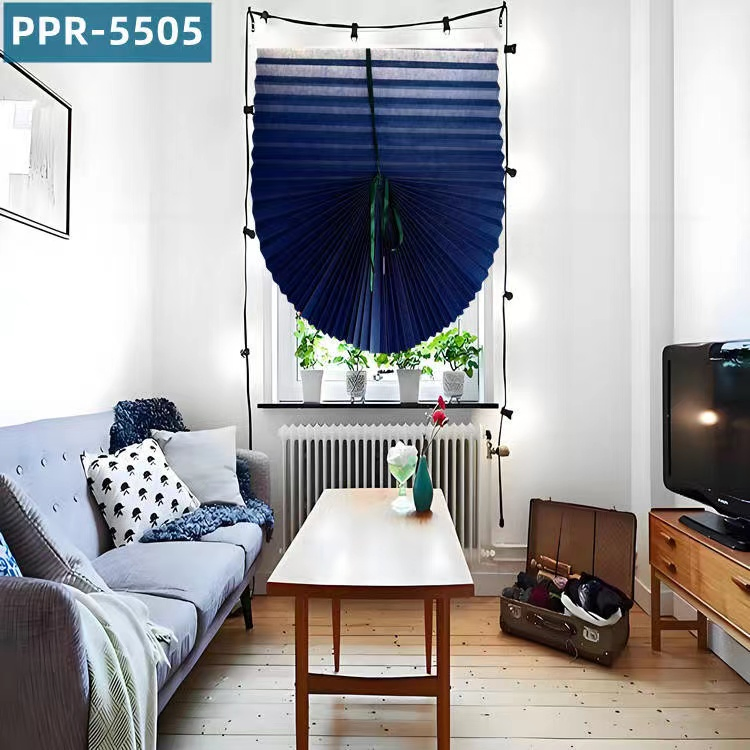 Polypropylene with Ribbon, Pleated Semi-Shading Curtains PPR5505, Can Be Cut and Pasted