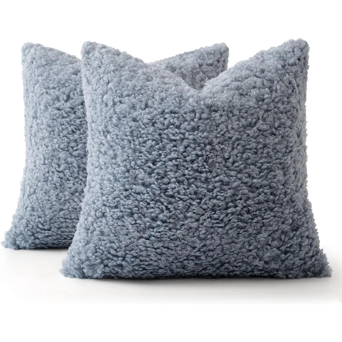 Premium Thickened Teddy Bear Fur Pillow Cover - Soft Plush Solid Color Modern Nordic Sofa Cushion - Cozy Home Decor for Living Room Bedroom